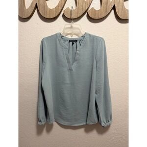 Adrianna Papell Greyish Blue Blouse Size M
